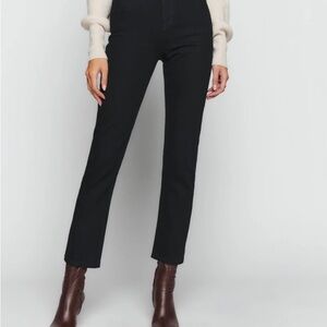 Reformation Black Straight Leg Jeans